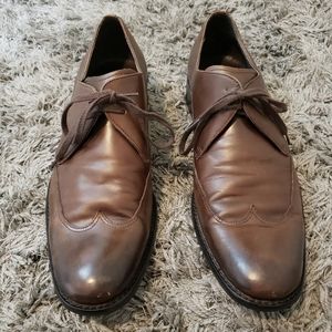 John Varvatos USA Brown Wingtip Shoes Sz 9.5!